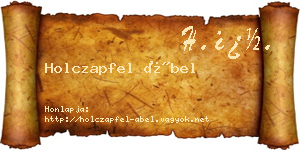 Holczapfel Ábel névjegykártya