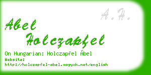 abel holczapfel business card